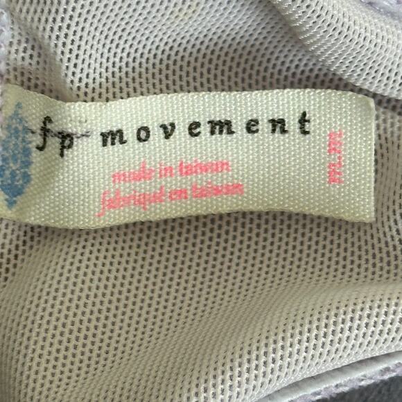 Free People Lightning Synergy Crop Bra Top Womens M Purple Strappy Athleisure - Picture 6 of 8